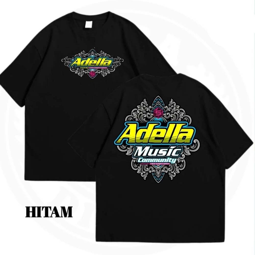 ADELLA MUSIC COMMUNITY V1 เสื้อยืด ADELLA FANS MUSIC TSHIRT สําหรับผู้ชายและผู้หญิง ~ ฟรีสติ๊กเกอร์