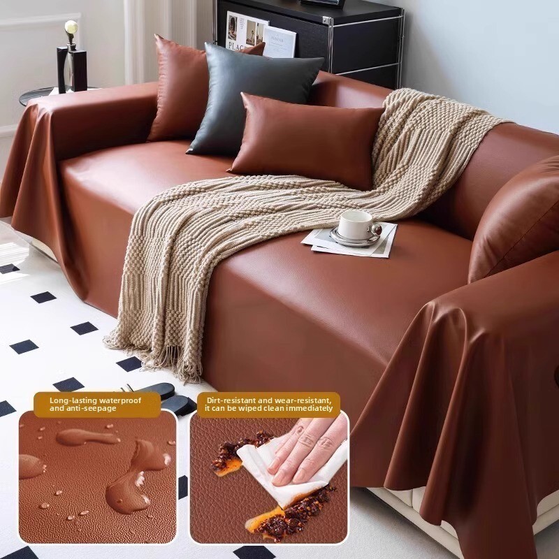 PU Sofa Cover Cloth Sofa Blanket Cover Full Cover Universal Couch Towel Cover Dust Proof Sofa Cushio