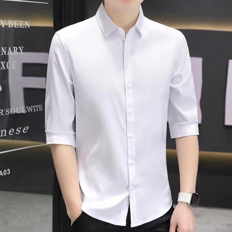 เสื้อเชิ้ตแขนสาม QuartereERSHENSHI เหมาะสำหรับลุคลำลองของผู้ชาย — صورة 6