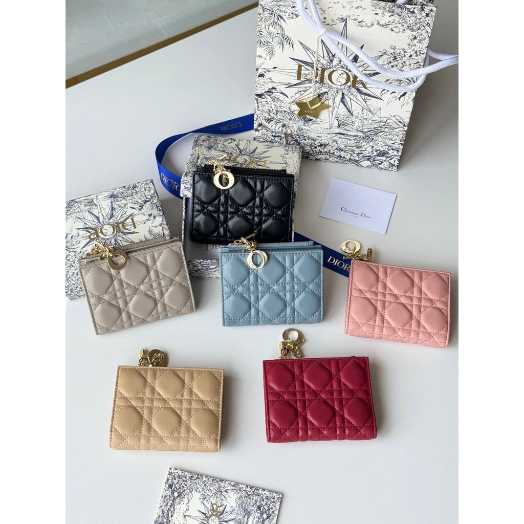 DIOR DIOR Diamond Wallet Card Holder Wallet Small Card Holder Card Holder