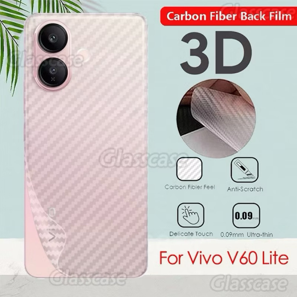 ส่งจากไทย ฟิล์มหลัง สำหรับ Vivo V60Lite V60 V50Lite V50 V40 V40Pro ฟิล์มลายเคฟล่าคาร์บอนไฟเบอร์แบบด้