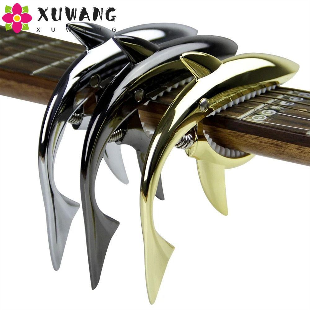 QHENTIN Shark Guitar Capo เครื่องดนตรี Universal Acoustic Tuner Quick Change Clamp กีตาร์ไฟฟ้าโลหะ C