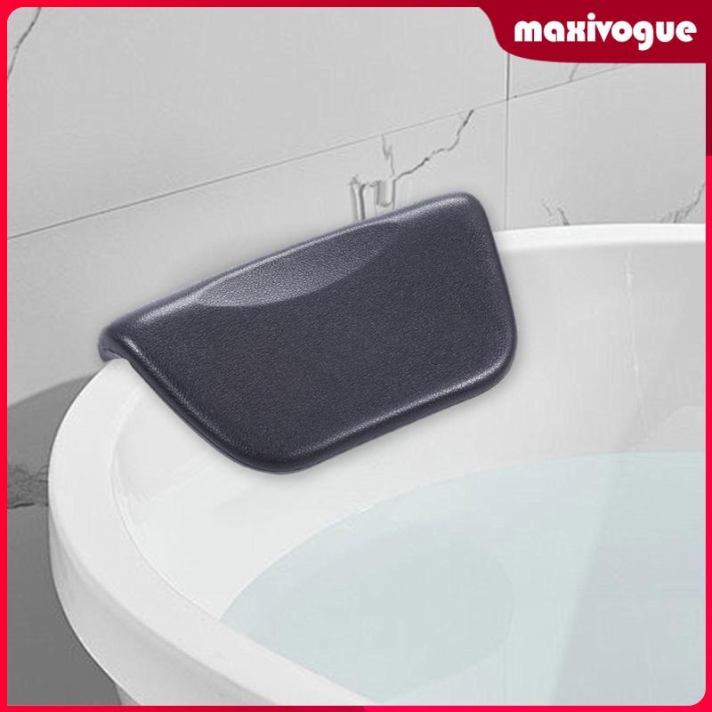 [Maxivogue] หมอนอาบน้ําดูดอ่างอาบน้ํา Pu เบาะรองศีรษะคอกันน้ํา Contoured การออกแบบน้ําหนักเบาสําหรับ