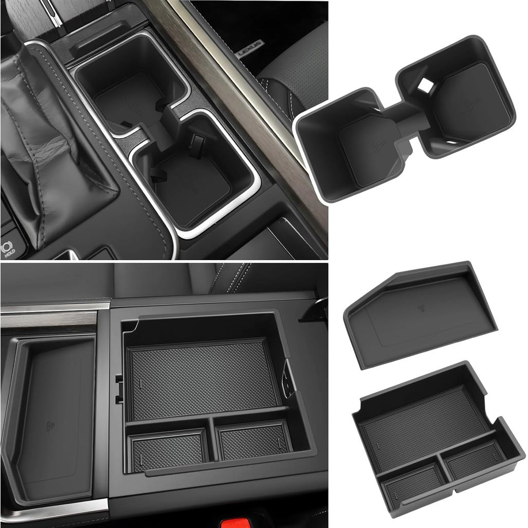 BIBIBO 3 แพ็คสําหรับ 2024 2025 Lexus GX 550 คอนโซลกลาง 2024 2025 Lexus GX 550 คอนโซลคอนโซลถาด + ที่ว