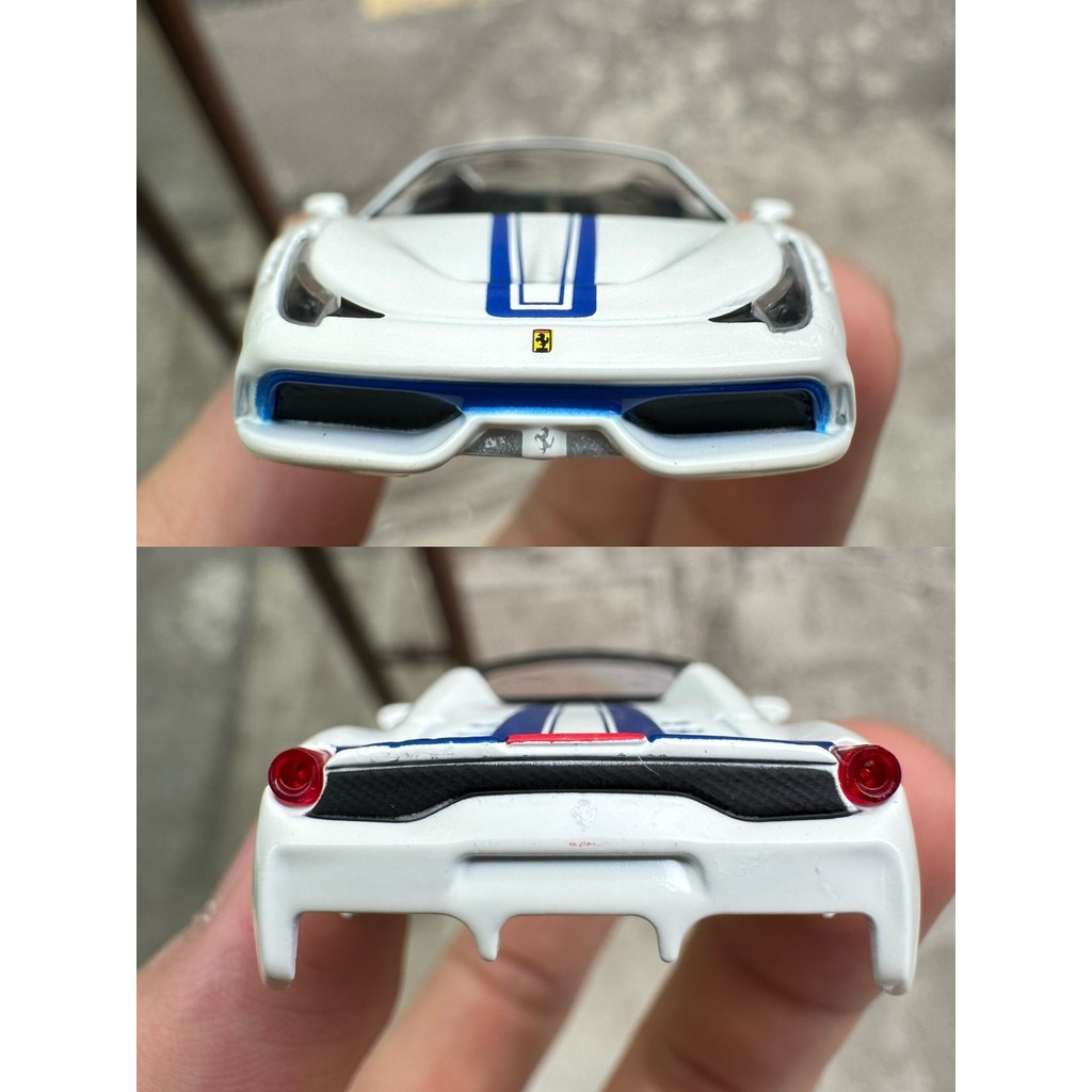 Jingshang Kyosho 1/64 Ferrari 458 Speciale APERTA 458 SPA Convertible White Black Wheel Twelve Bombs
