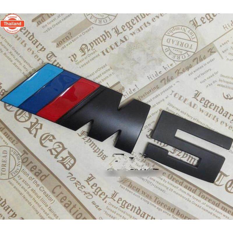 รถจัดแต่งทรงผม M5 Power โลโก้โลหะฝาหน้าฝาหลังกระโปรงรถตรารถยนต์สำหรั BMW E46 E30 E34 E36 E39 E53 E60