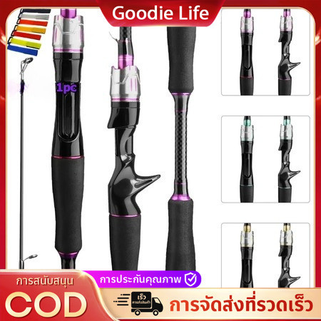 คันเบ็ด คันเบ็ดตกปลา คาร์บอนไฟเบอร์ 2 ส่วน 1.8 ม.  พร้อมที่จับ Eva สําหรับตกปลาน้ําจืด น้ําเค็ม คันเบ็ด