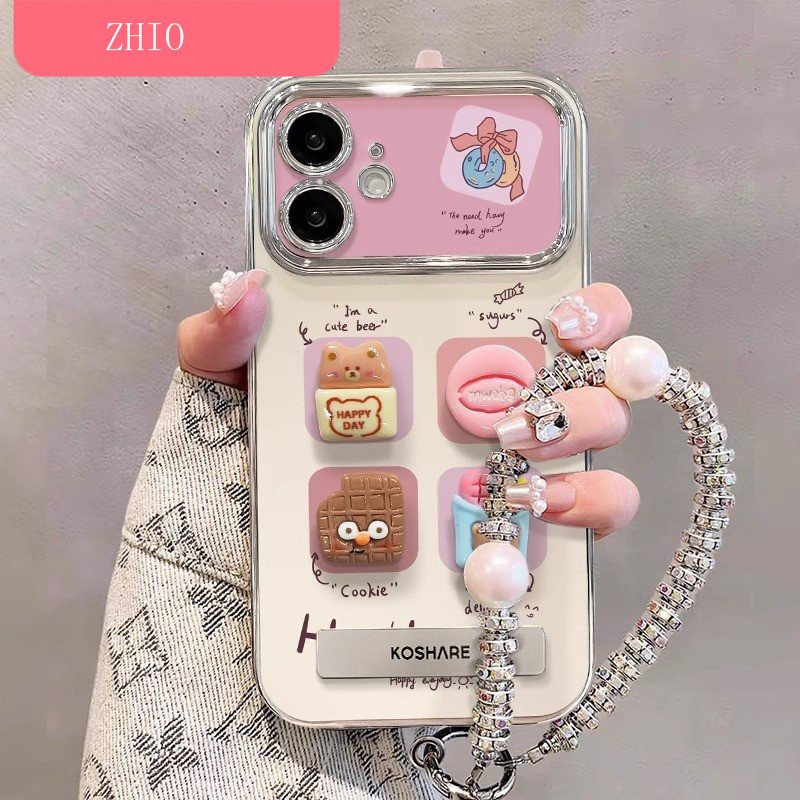 🔥มาพร้อมกับการป้องกันเลนส์🔥เหมา OPPO Reno 14 13 11Pro 9  findX8 X7 X6 Pro เคสโทรศัพท์เหมาเคสโทรศัพท์    หน้าต่างขนาดใหญ่  หมีน้อย 69