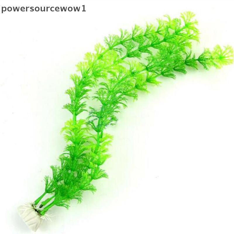 WOW 12 "หญ้าน้ํายาวพืชเทียมเครื่องประดับพลาสติกตู้ปลาตกแต่งตู้ปลา TH