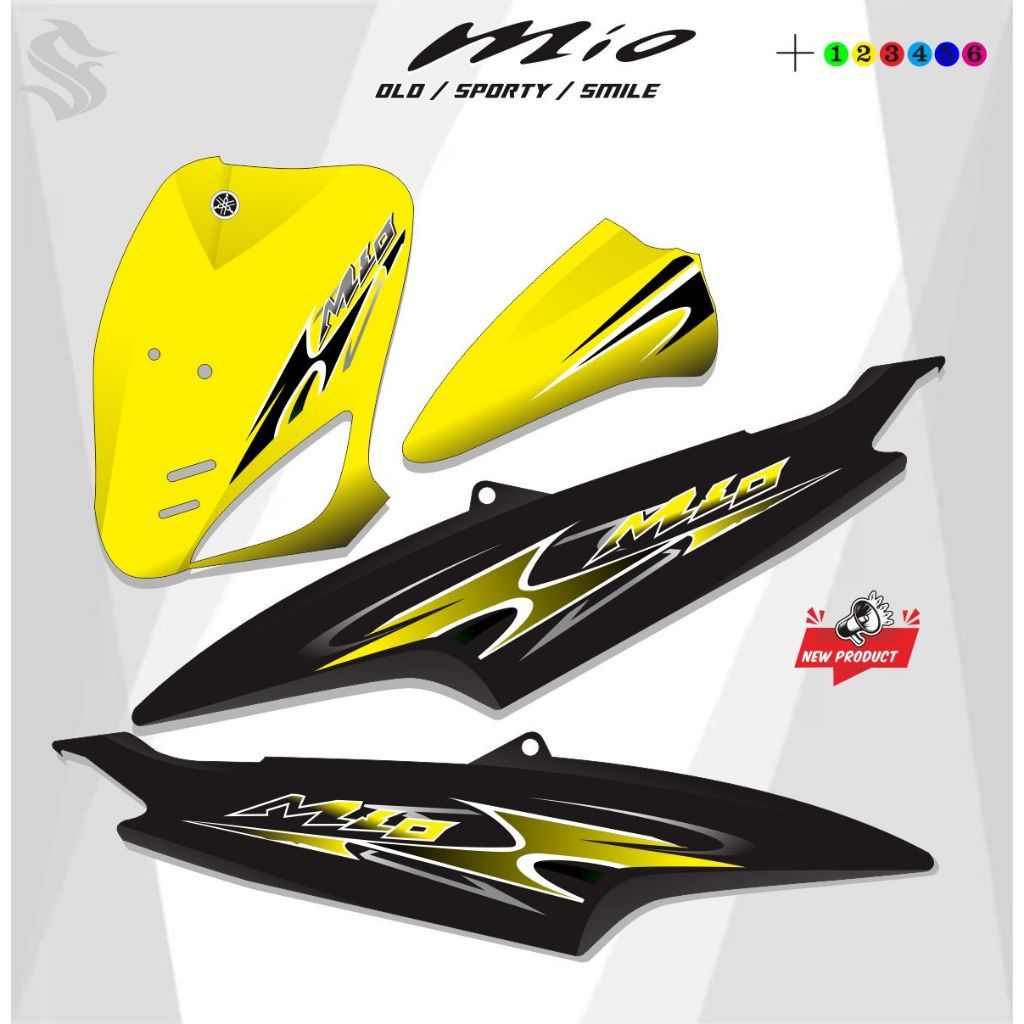 สติ๊กเกอร์ สติ๊กเกอร์ STRIPING MIO OLD MIO CARBON VARIATION STICKER MIO