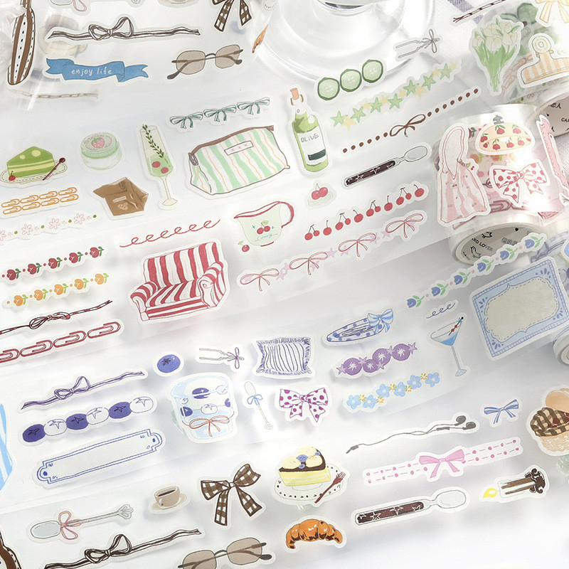 ไดลี่|Salt Series Border Die Cut Washi Tape Seine Night Breeze วัสดุสติกเกอร์คู่มือวัสดุ diy สติกเกอร์ตกแต่งคู่มือสติกเกอร์เทป