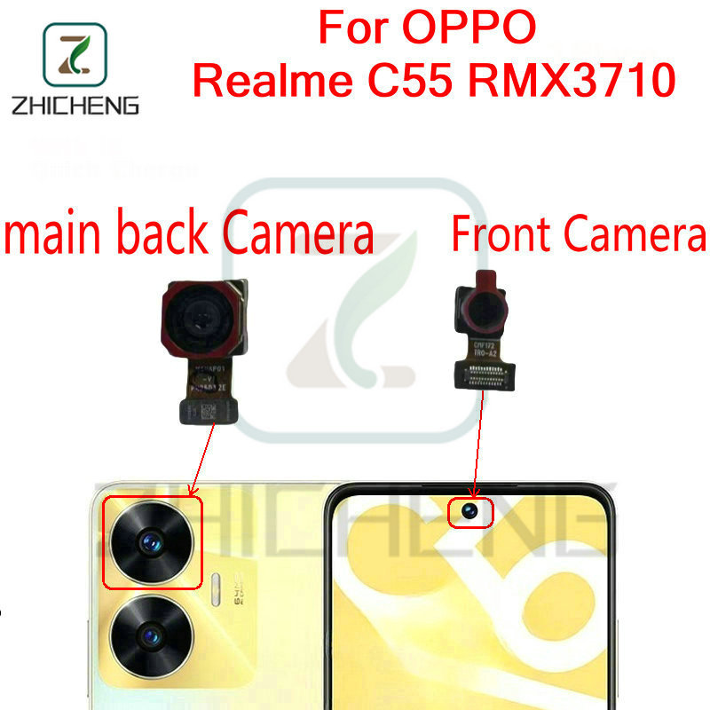 สําหรับ OPPO Realme C55 RMX3710 กล้องด้านหน้าเปลี่ยนกล้องถอยหลัง