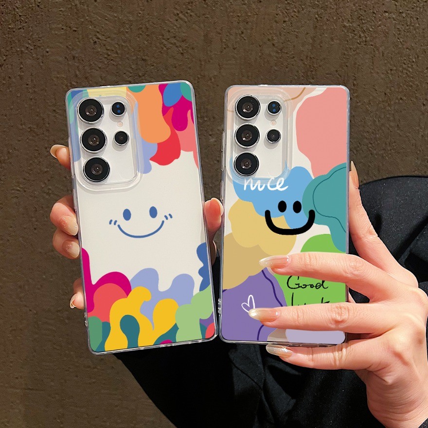 IMD Ultra Thinน่ารักRainbow Smileรูปแบบเคสโทรศัพท์สําหรับHuawei Mate 70 60 50 40E 30 30E Pro Pura 80 70 Ultra P60 P50 P40 P30 Pro P60 ARTกันกระแทก