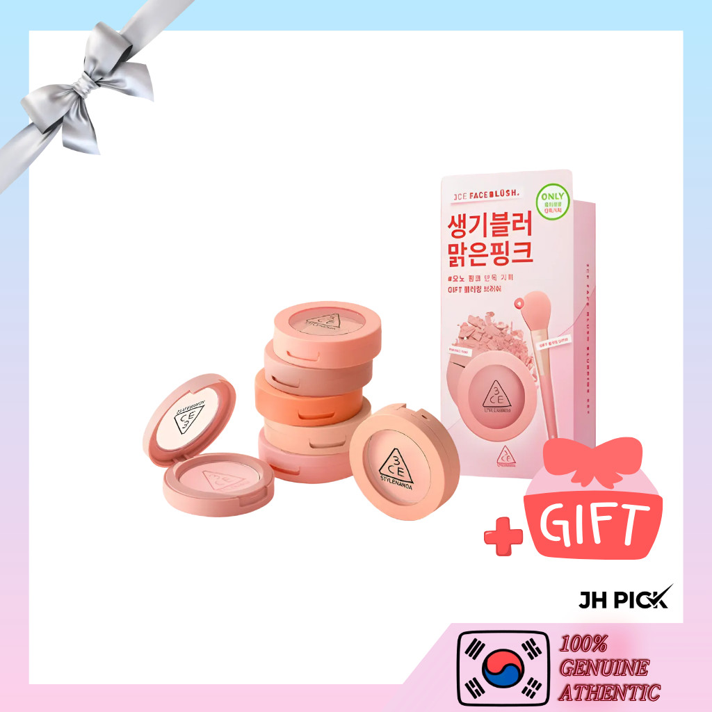 3CE Mood Recipe Face Blush 5 สี | Soft Blurring Matte Cheek | Nude Peach / Mono Pink / City Mauve / 