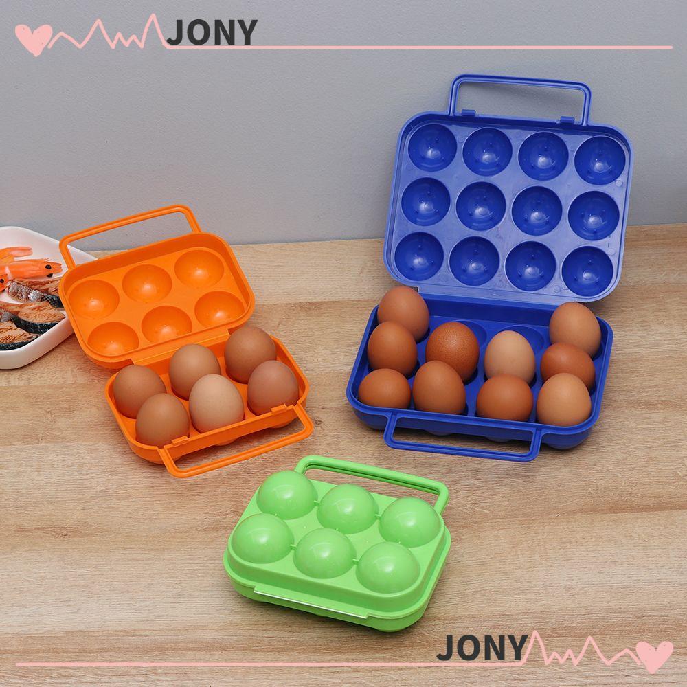 JONY 6/12 Grid Eggs Box Portable Organizer Egg Tray