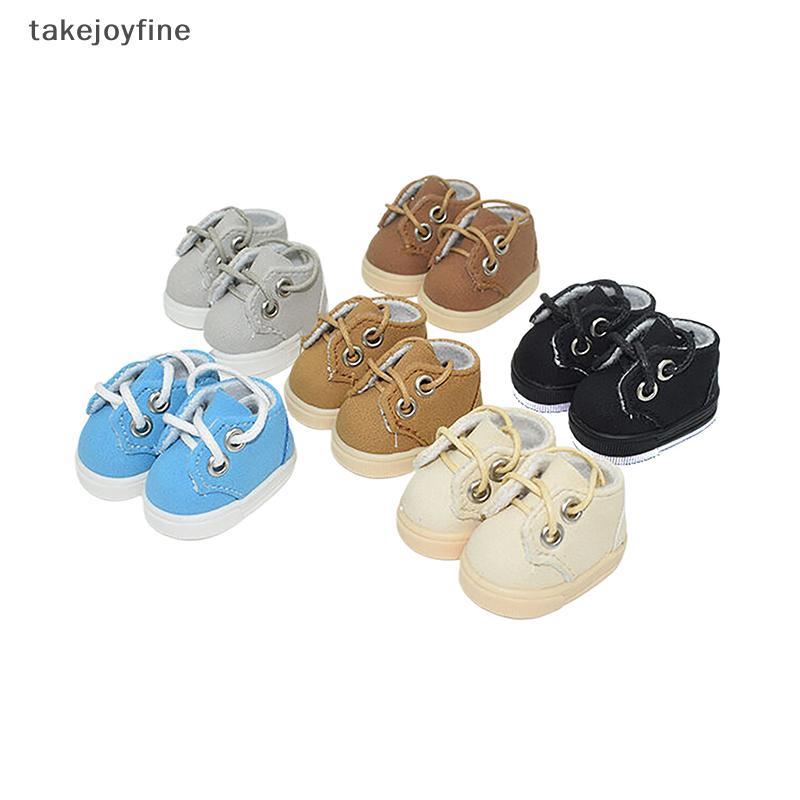 TFTH ตุ๊กตารองเท้า Handmade 4.2*2.4 ซม.รองเท้าสําหรับตุ๊กตา Mini Casual Shoelace ตุ๊กตา Play House D