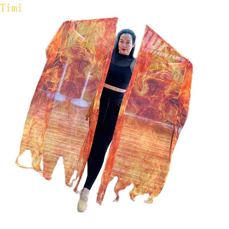 Timi 2 ชิ้นสรรเสริญเต้นรําธงสรรเสริญแบนเนอร์รูปแบบเปลวไฟบูชาธงปีกบูชาธงสําหรับโบสถ์เต้นรําแบนเนอร์ E