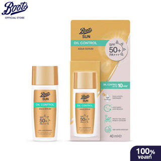 Boots Sun Oil Control Aqua Serum Spf50+ Pa+++ 40Ml บู๊ทส์ ซั…