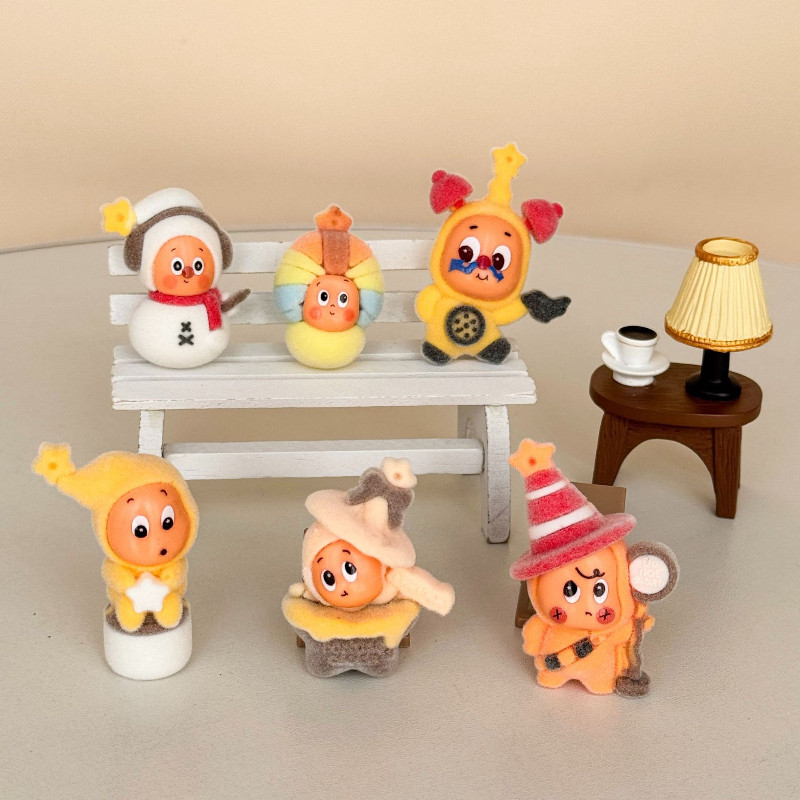 6 ชิ้นนาฬิกากํามะหยี่ Star Baby เรซิ่น Charms สําหรับ DIY (14-31) - รูปที่ 2