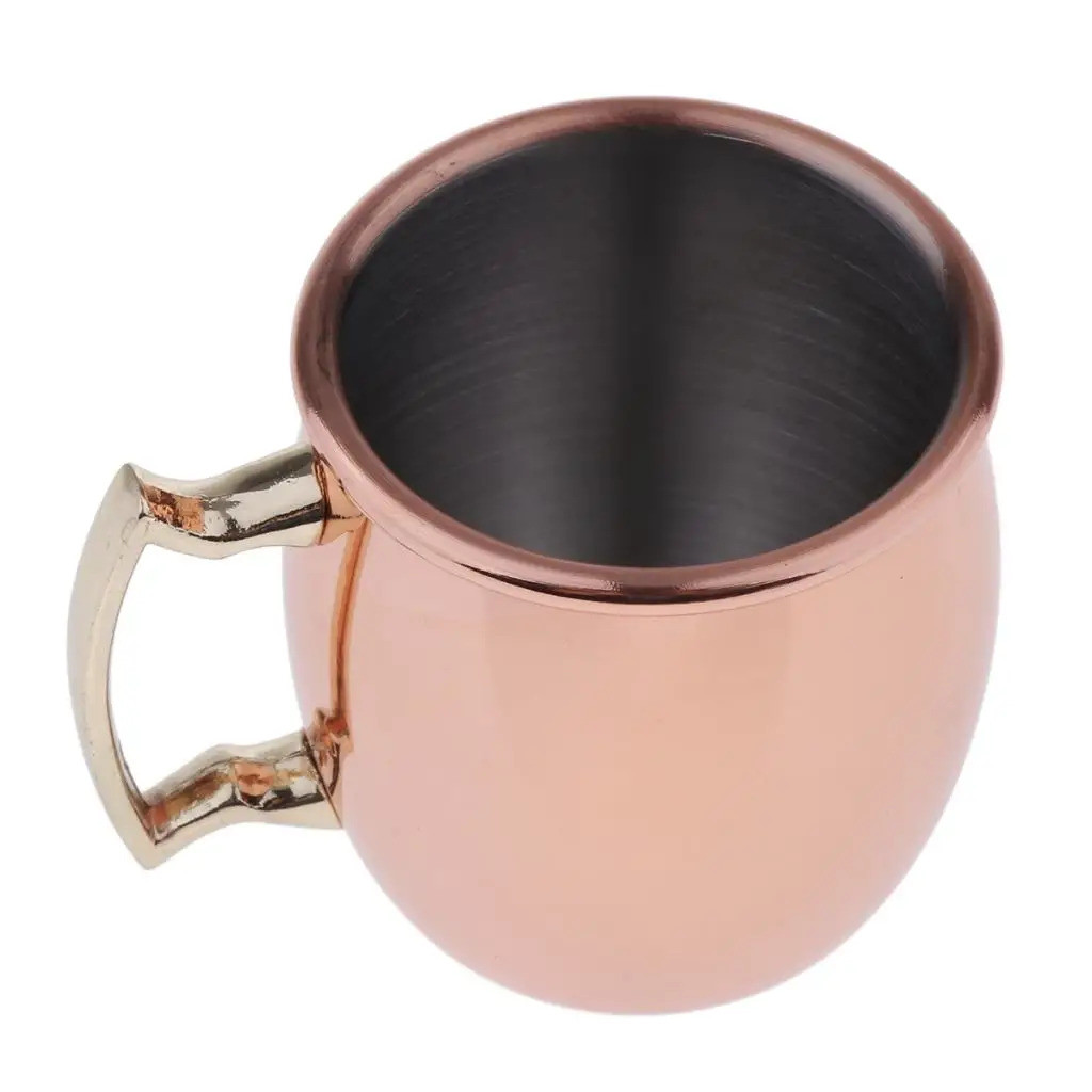 Moscow Mule แก้วทองแดง-ทองแดง Handcrafted ถ้วยแก้วทองแดงสําหรับ Moscow Mule Cocktail - 60ml - 2-ounc
