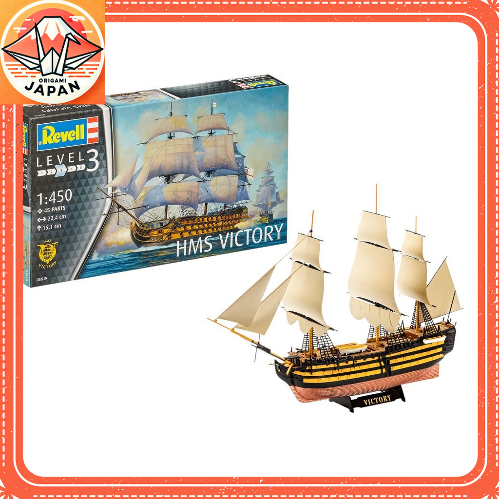 แบบจำลองเรือรบ HMS Victory ของกองทัพเรืออังกฤษ ขนาด 1/450 จากบริษัท Germany Level สุดสมจริง พร้อมราย