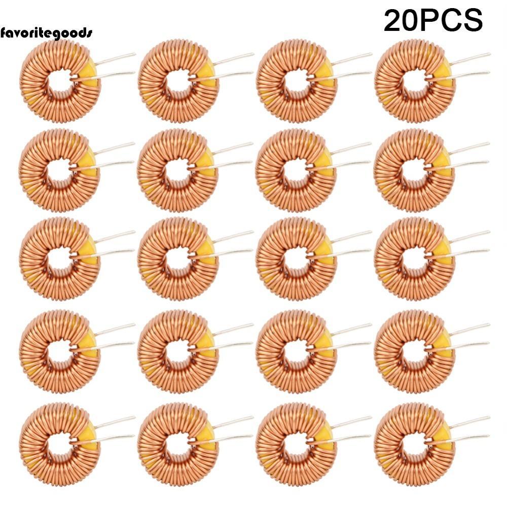 FAVORITEGOODS 20PCS Toroidal Inductor, 100UH แนวตั้ง Toroid Inductor ลวด, ความต้านทานต่ํา 0.6 มม.Tro