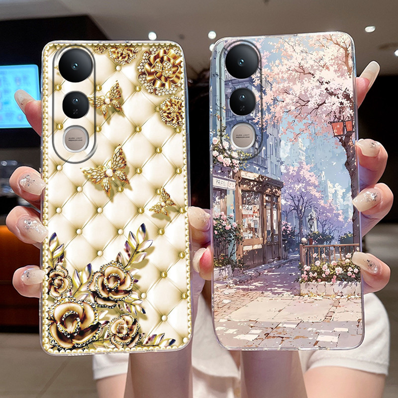 เคสโทรศัพท์สําหรับVivo V50 Lite 4G 5G V2441 V2440 ซิลิโคนใสTPU Softcaseกันกระแทกออกแบบใหม่รูปแบบความ