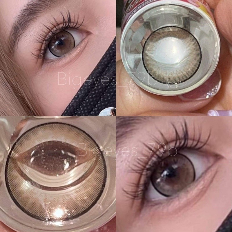 (สายตาปกติและสั้น) ✨Brown Gray มีสองสีขนาดตาโต (Bigeyes) ☀️กรองแสง uv จดทะเบียนถูกต้อง 🇰🇷คอนแทคเลนส์สัญชาติเกาหลี🇰🇷