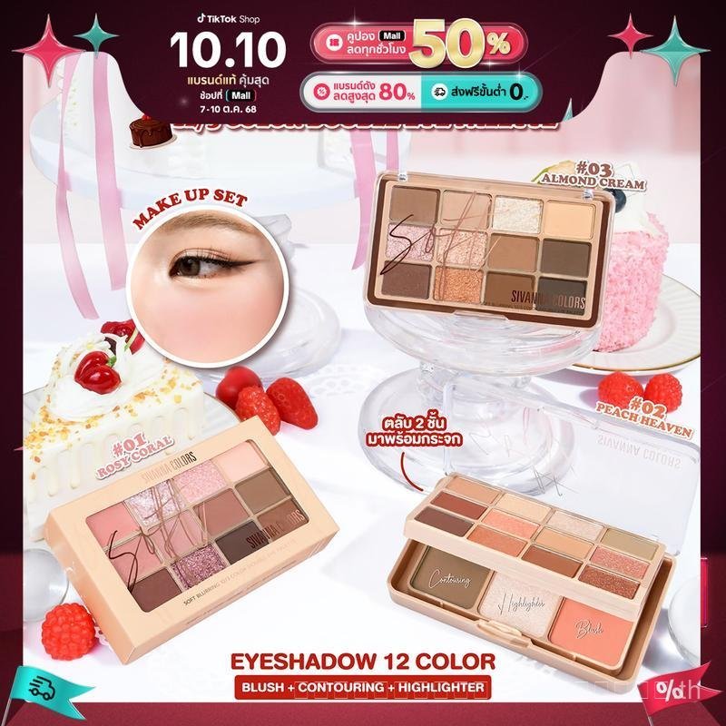 Svn SOFT BLURRING 12/3 COLOR DOUBLE EYE PALETTE : HF620