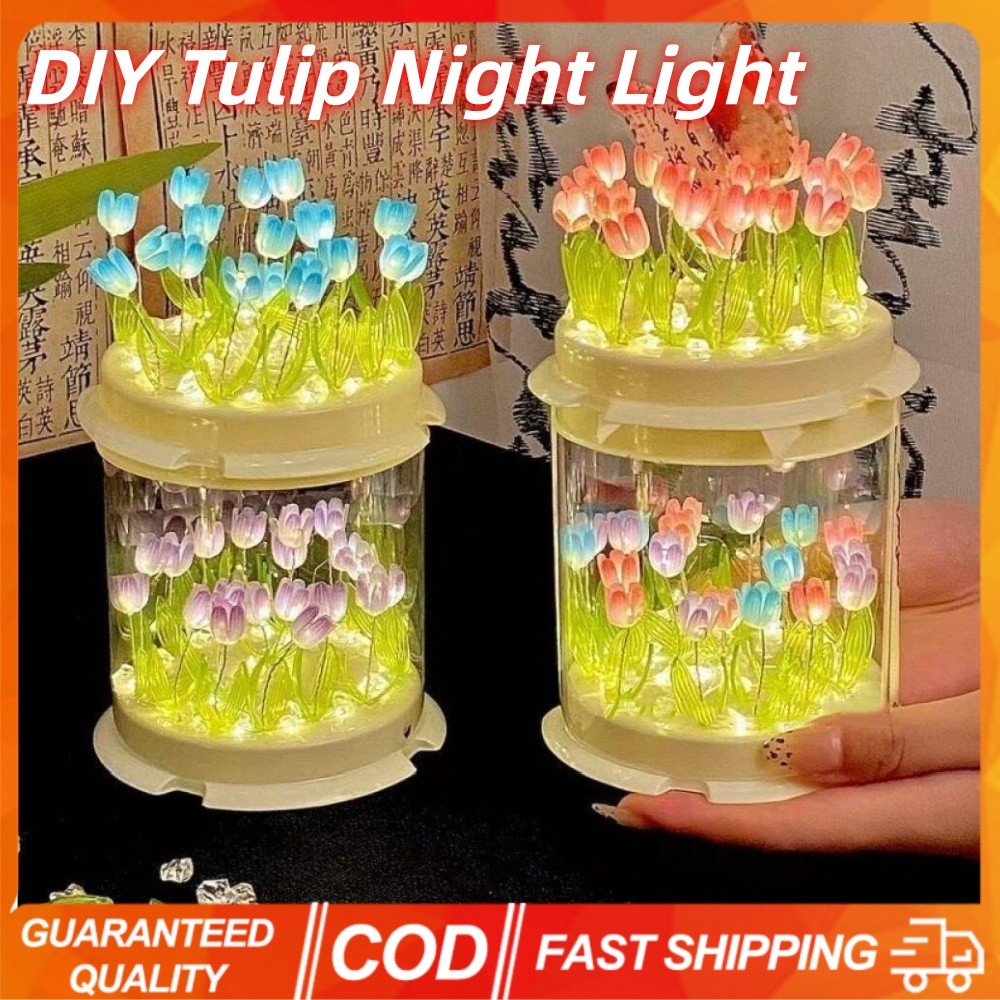 (สต็อกพร้อมส่ง) ทิวลิปไฟ LED ขนาดเล็ก สำเร็จรูป DIY สำหรับตกแต่งบ้านและแสงสว่างในเวลากลางคืน