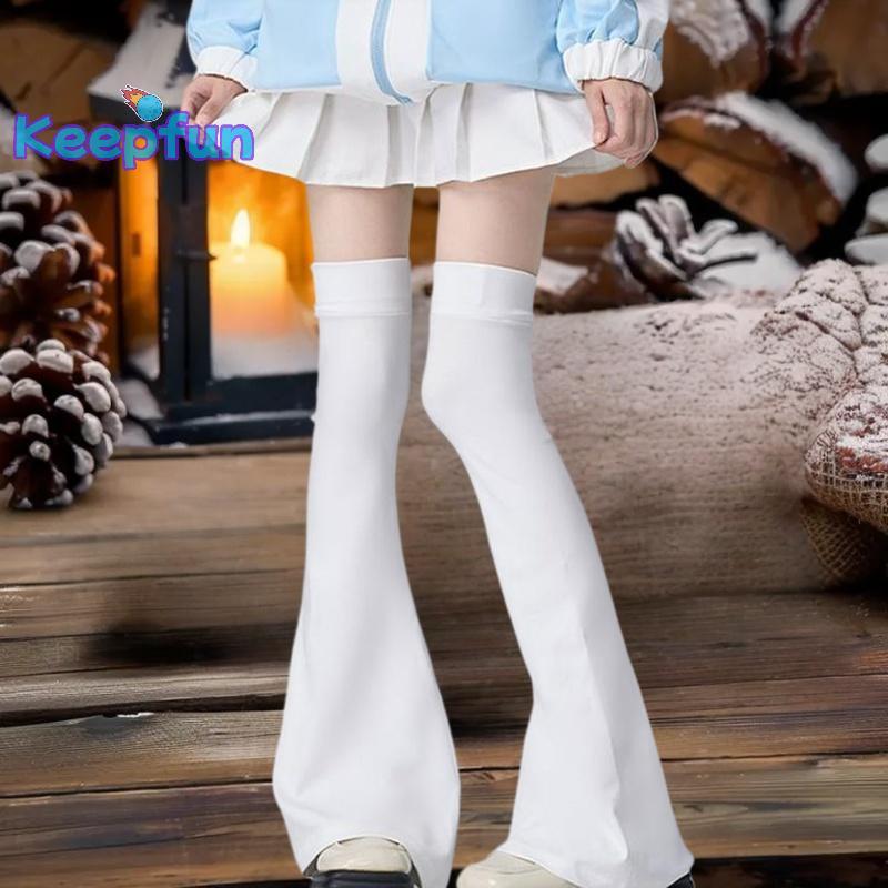 ถุงน่องยืดหยุ่นแบบญี่ปุ่น สำหรับแฟชัน femboy พร้อมข้อศอกและขอบพับสวยงาม ใหม่!