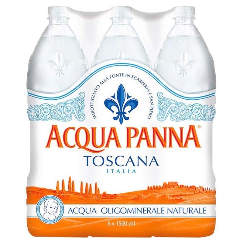 อควาปานน่าน้ำแร่ธรรมชาติ 1500มล. แพค 6 Acqua Panna Natural Mineral Water 1500ml. Pack 6 [หมายเลขบาร์โค้ด 8000815063117 ]