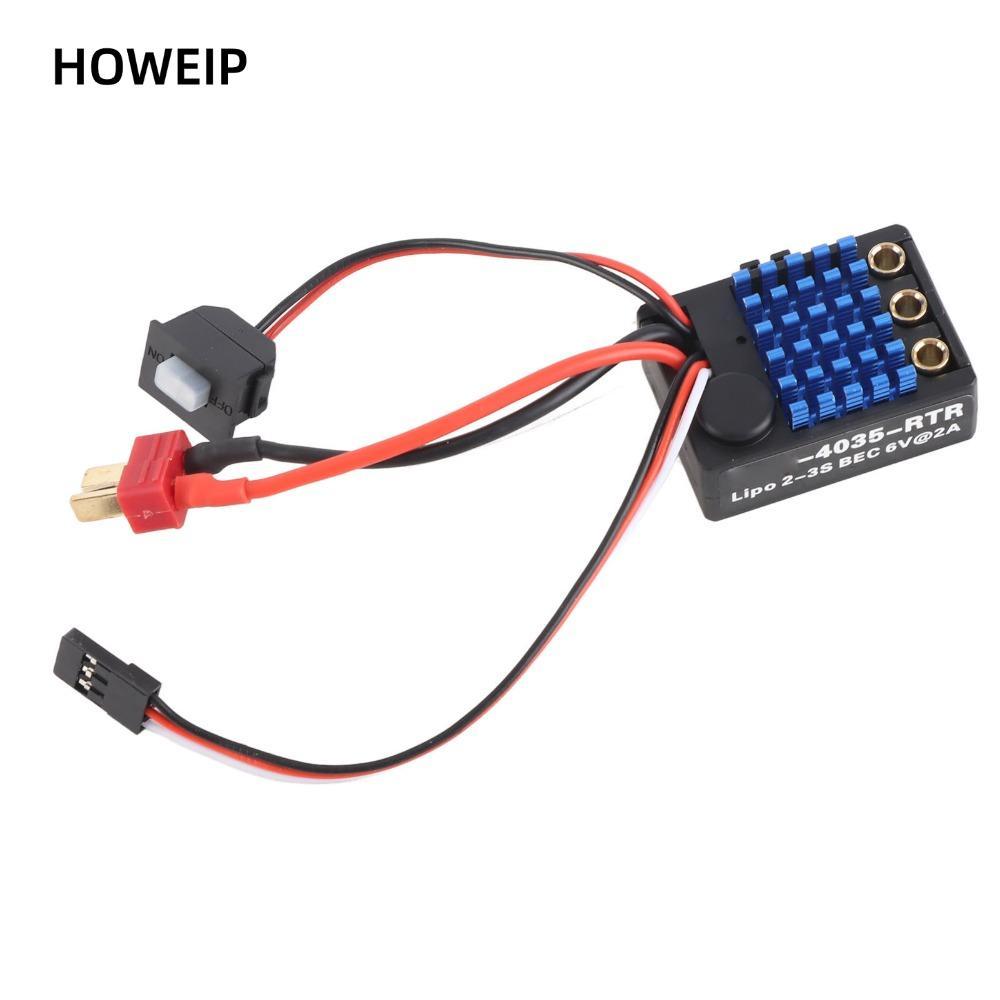 HOWEIP ESC แบบไม่มีแปรง, ลวดสั้น 35A มอเตอร์เซนเซอร์ ESC, ทนทาน 5V/2A BEC รีโมทคอนโทรลกันน้ํา ESC สํ