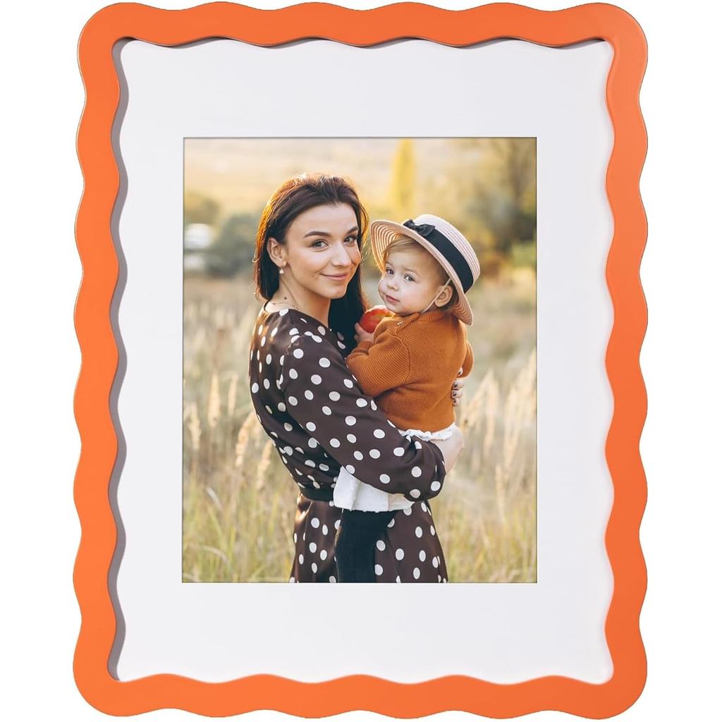 11x14 กรอบรูปน่ารักกรอบรูปโค้งหยักพร้อมเสื่อ8x10และกระจกจริงกรอบ กองทุน ที่ไม่ซ้ํากันสําหรับจอแสดงผล
