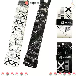 TOPBEAUTY ไม้แบดมินตัน Overgrips, สีดําสีขาวพิมพ์เทนนิส Racquet Sweatband, Breathable Matte Sport Supplies เทนนิส Paddle Non-Slip Grip เทป