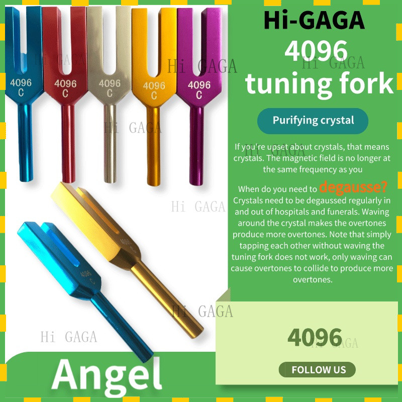 Tuning fork🔔ส้อมจูนเสียง🔔4096Hz Crystal Tuning Fork: High-Frequency Sound Healing for Mineral Cleansing and Space Purification