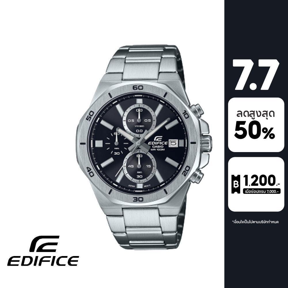 CASIO นาฬิกาข้อมือผู้ชาย EDIFICE รุ่น EFV-640D-1AVUDF วัสดุสเตนเลสสตีล สีดำ