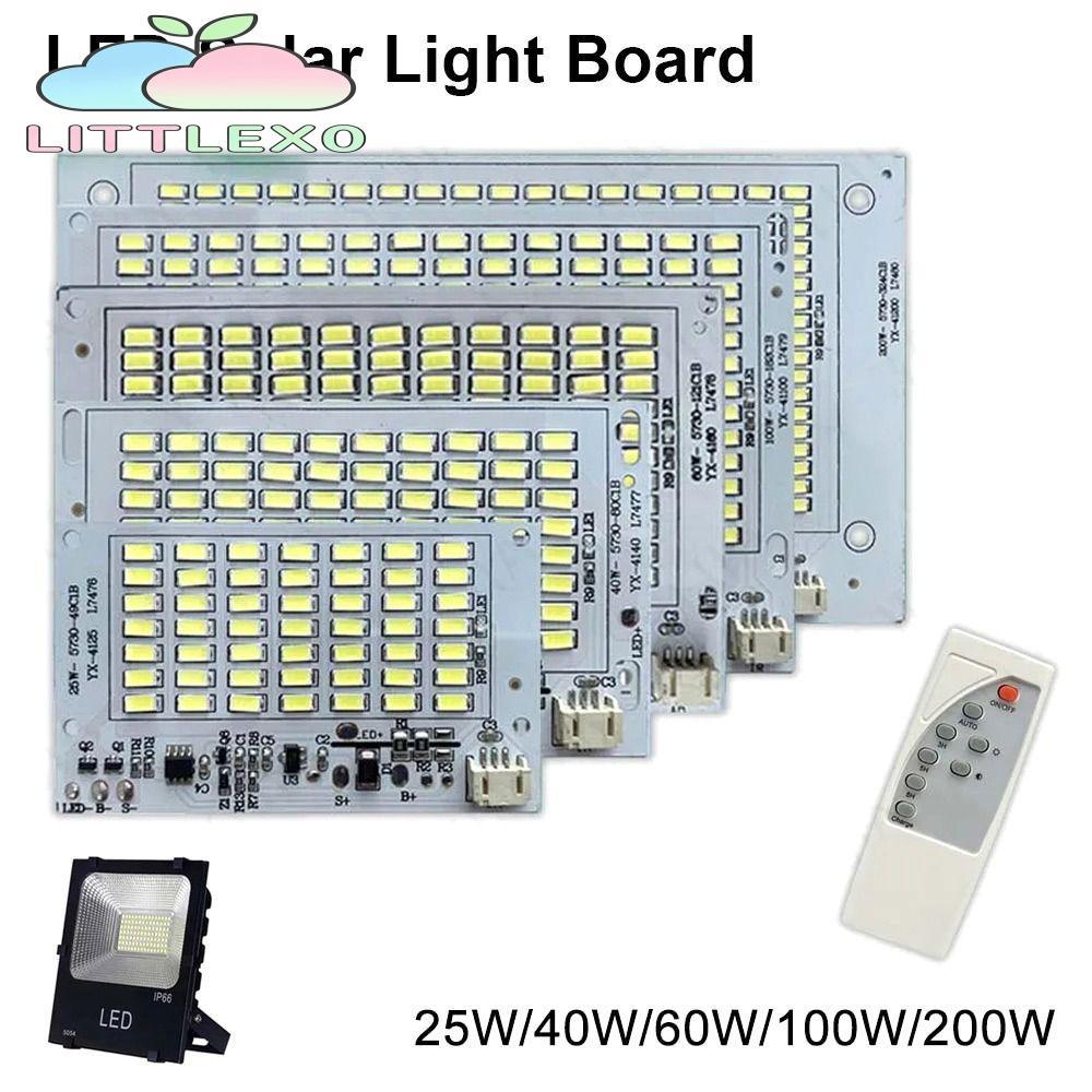 LITTLEX 1 ชิ้นแผงแหล่งกําเนิดแสง, 25/40/60/100/250 วัตต์ SMD5730 ไฟ LED บอร์ด, พร้อมรีโมทคอนโทรลแสงสีขาวความสว่างสูงรีโมทคอนโทรล Floodlight