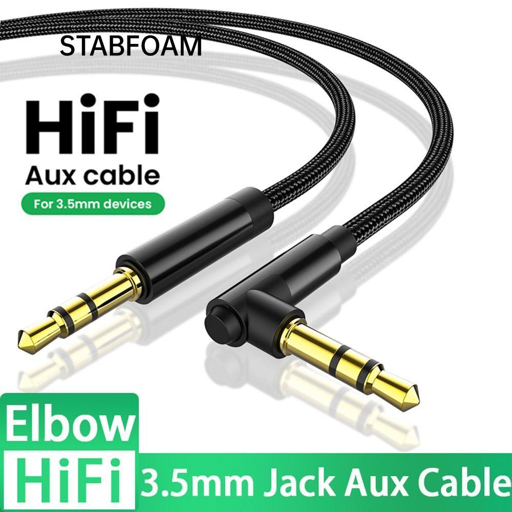 สายสัญญาณเสียง STABFOAM HiFi Elbow 90 องศา Aux Cord