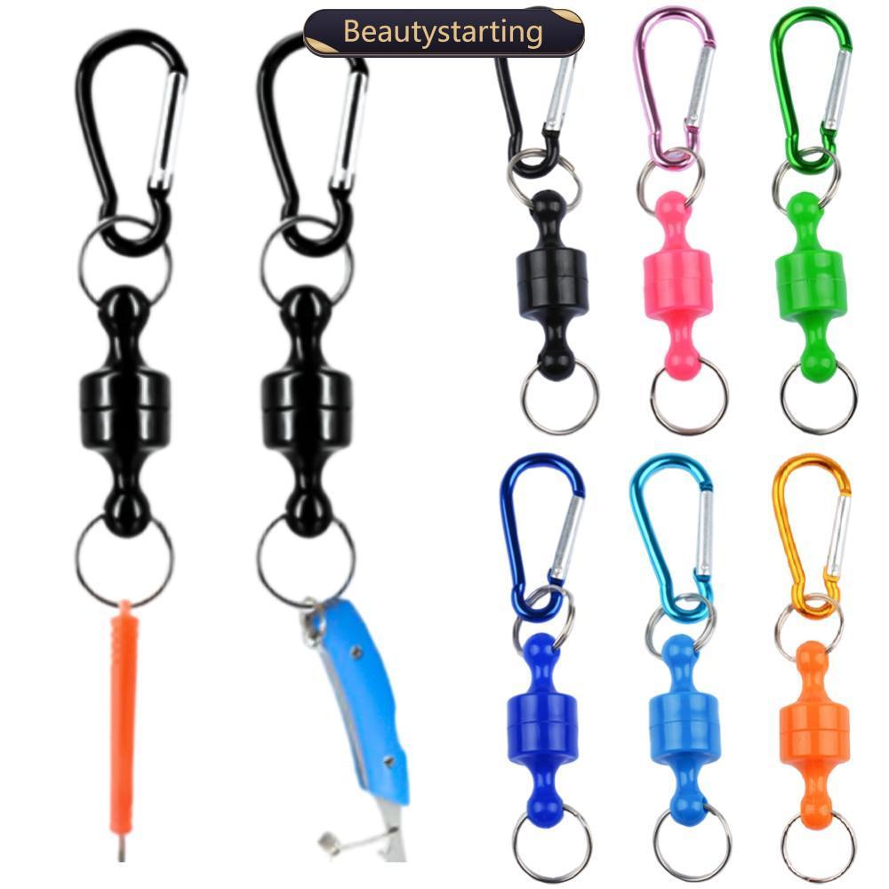 BEAUTYSTARTING 1PC Strong Magnetic Carabiner Retractable ความปลอดภัยไร้สาย Lanyard Quick Buckle สําห