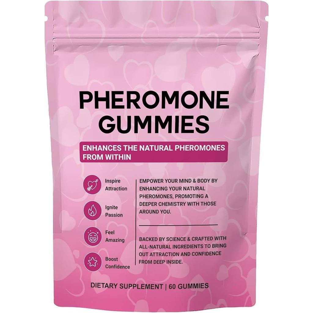 GummieswithSlipperyElm,forWomen,EnhanceCharm,รองรับBalance,Confidence&SocialVibe,Vegan,Non-GMO,Glute