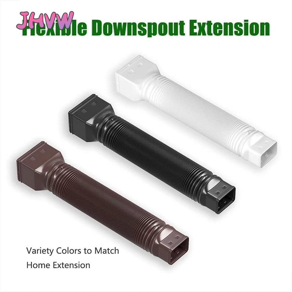 JHVW Drain Downspout Extender,พร้อมสกรู Rainwater Drain Gutter Downspout Extensions,ทนทานปรับRetract