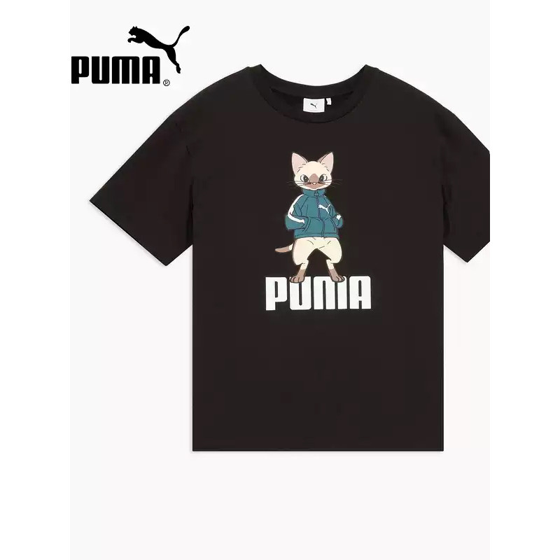 PUMA PUMA ผู้ชายผู้หญิงเสื้อผ้า 2026 ฤดูใบไม้ผลิใหม่สไตล์ PUMA X MONSTER HUNTER เสื้อยืดลําลอง636486