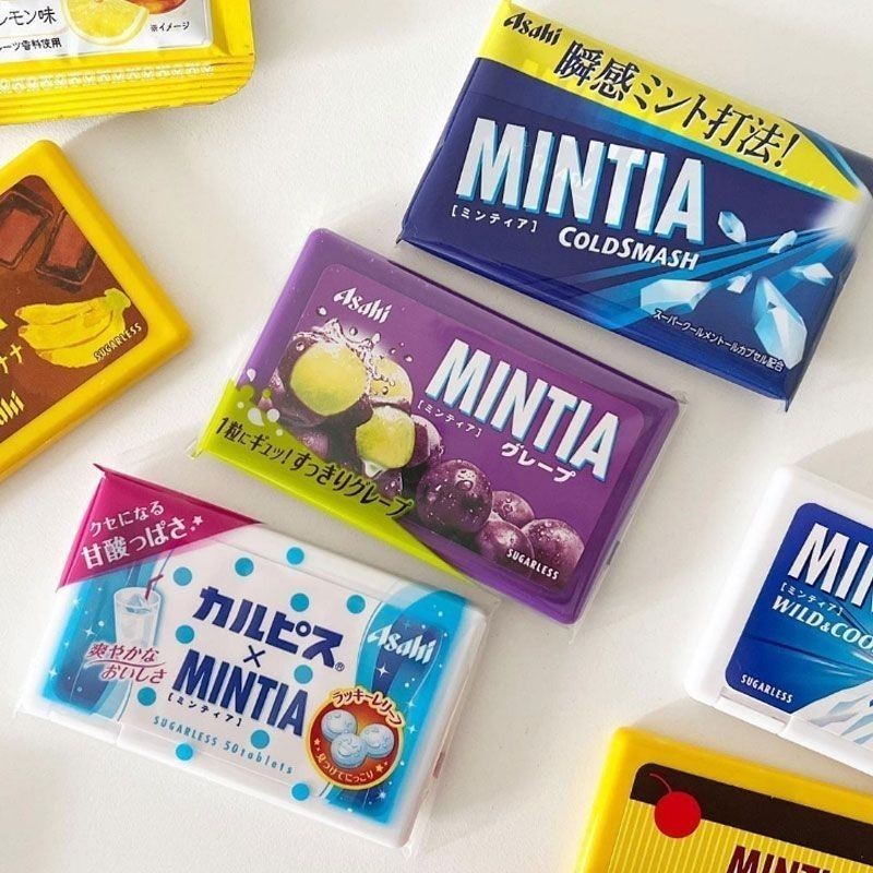 Breath Kissing Candy Asahi Asahi ลูกอมมิ้นต์ปราศจากน้ําตาล MINTIA Cool Cool Fresh ลูกอมแคลอรี่ต่ํา#口