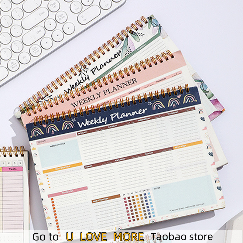 B5 Weekly Planner Notebook Work Clock Planner Life Book Meal
