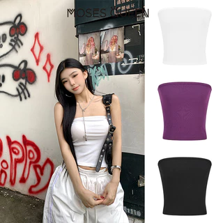 MOSESQUEEN สาวเซ็กซี่ใส่เสื้อชั้นในสั้น ใส่เสื้อกั๊กกระชับที่เผยหน้าอก ช่วยให้ดูผอมและมีความยืดหยุ่น ใส่ชั้นนอกได้หลากหลาย #63109