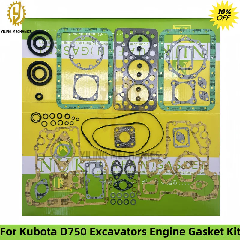 สําหรับ Kubota D750 ชุดปะเก็นเครื่องยนต์,OEM 07916-29595 07916-24195, สําหรับ Bobcat 220 320 X220 X3