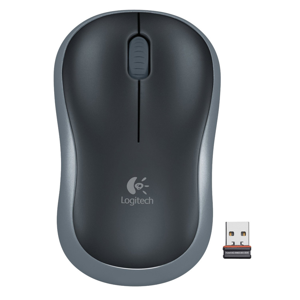LOGITECH เมาส์ไร้สายออฟติคัล รุ่น M185 สีดำ