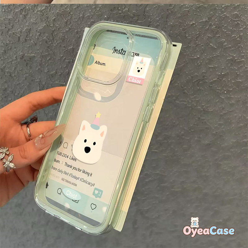 น่ารัก West Highland สุนัขโปร่งใส 2in1 สําหรับ OPPO A3i Plus A2 Pro A2M A1S A1i R15 การ์ตูน Candy สี