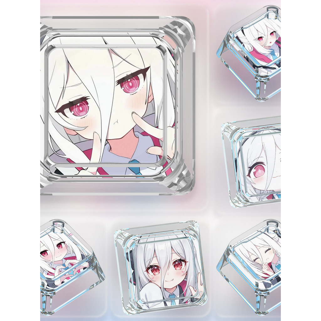 keycap anime keycap custom Blue File Keycap Single Kaiyi การ์ตูนน่ารักแกนข้ามที่กําหนดเองคีย์บอร์ดแบ